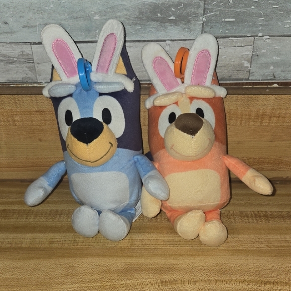 Bluey Other - Bluey & Bingo Easter Clip On 7.5" Plush